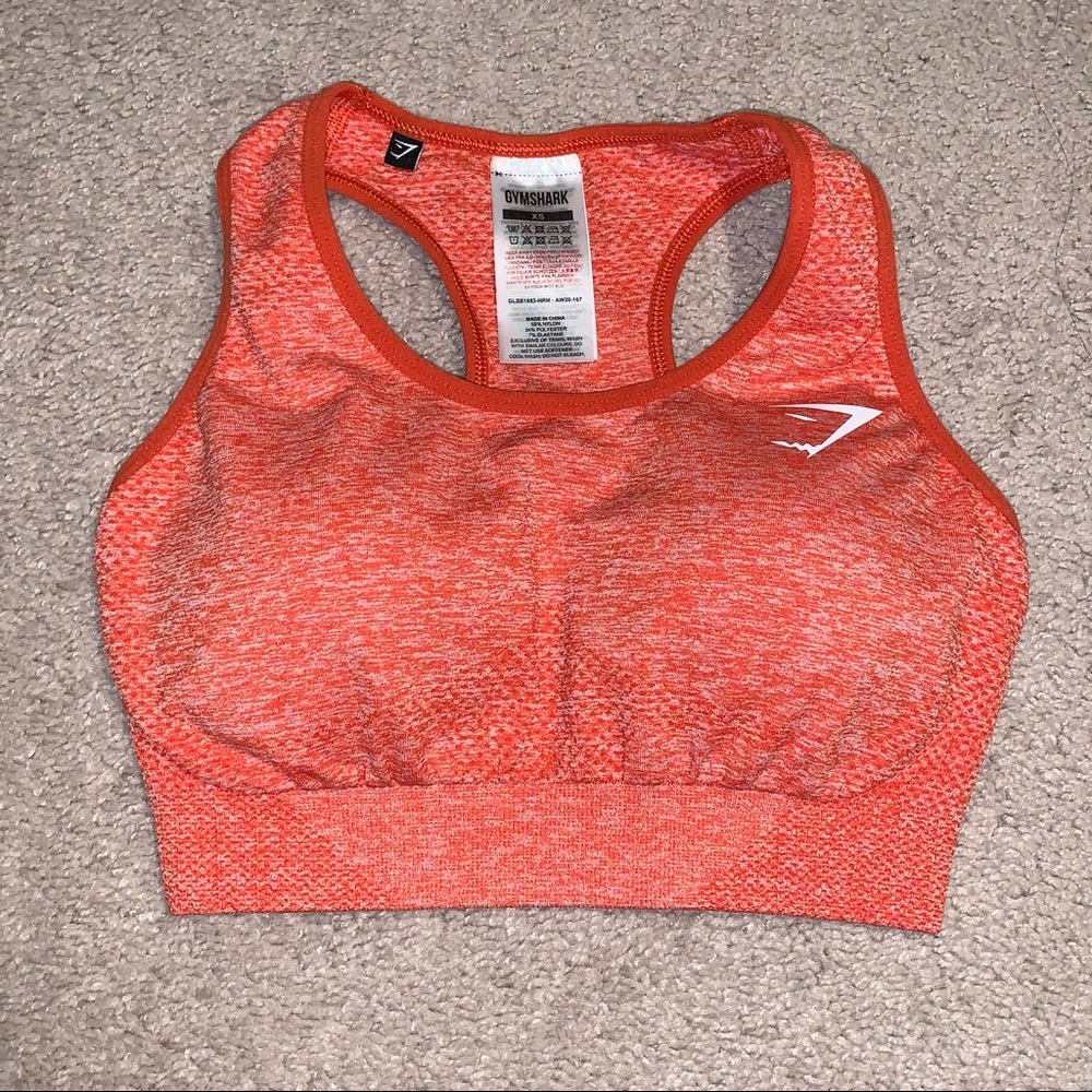 Gymshark Vital Seamless Sports Bra in Orange Marl